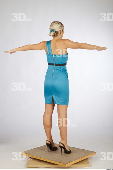 Whole Body Woman Animation references T poses Casual Dress Slim Studio photo references