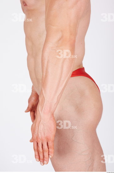 Forearm Man Nude Muscular Studio photo references