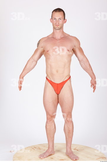 Whole Body Man Animation references Underwear Muscular Studio photo references