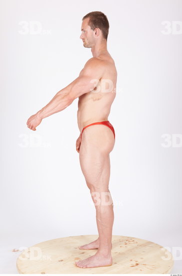 Whole Body Man Animation references Underwear Muscular Studio photo references