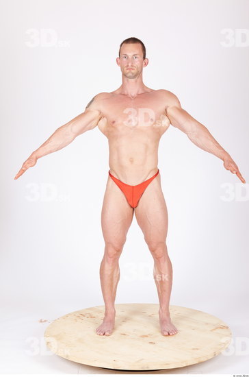 Whole Body Man Animation references Underwear Muscular Studio photo references