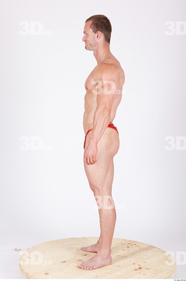 Whole Body Man Animation references Underwear Pants Muscular Studio photo references