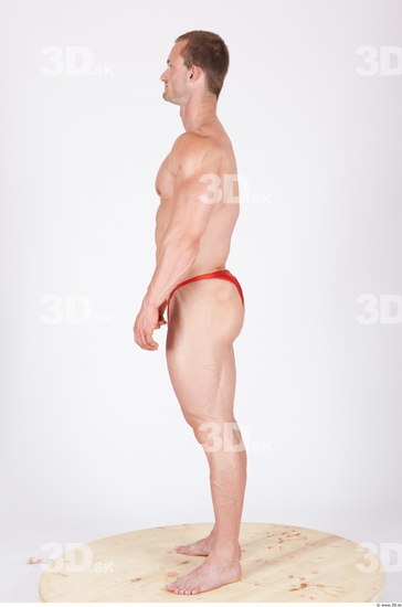 Whole Body Man Animation references Underwear Pants Muscular Studio photo references