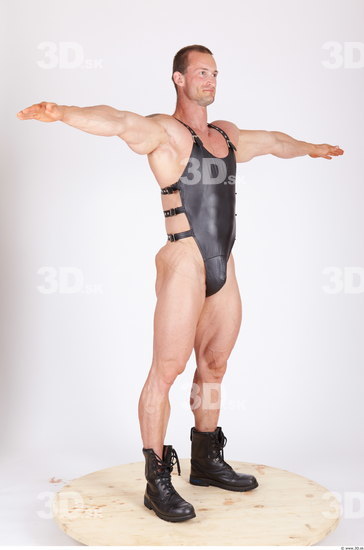 Whole Body Man T poses Underwear Muscular Studio photo references