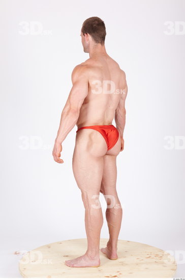 Whole Body Man Animation references Underwear Pants Muscular Studio photo references