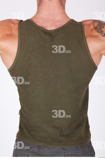 Upper Body Man Casual Singlet Muscular Studio photo references