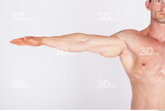 Arm Man Nude Muscular Studio photo references