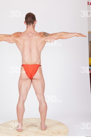 Whole Body Man T poses Underwear Pants Muscular Studio photo references