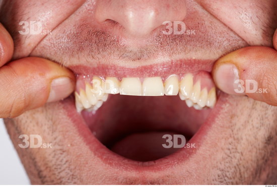 Teeth Man Muscular Studio photo references