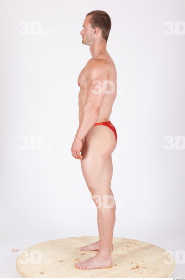 Whole Body Man Animation references Underwear Pants Muscular Studio photo references