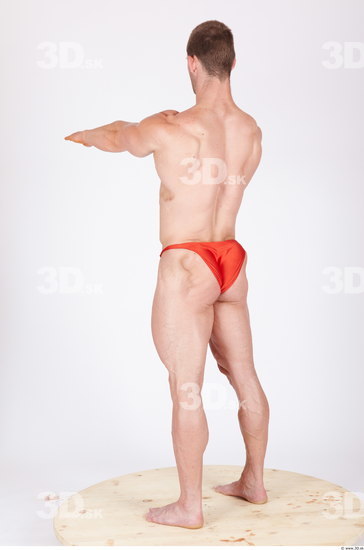 Whole Body Man Animation references Underwear Pants Muscular Studio photo references