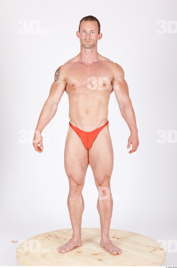 Whole Body Man Animation references Underwear Pants Muscular Studio photo references