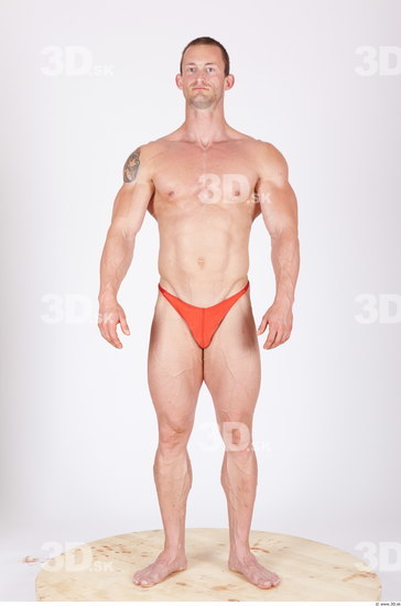 Whole Body Man Animation references Underwear Pants Muscular Studio photo references