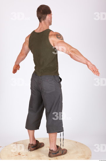 Whole Body Man Animation references Casual Muscular Studio photo references