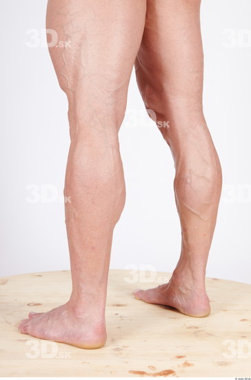 Calf Man Nude Muscular Studio photo references