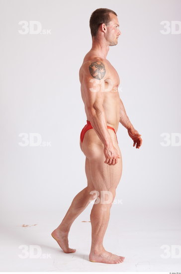 Whole Body Man Animation references White Muscular