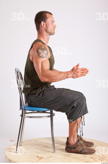 Whole Body Man Artistic poses White Casual Muscular