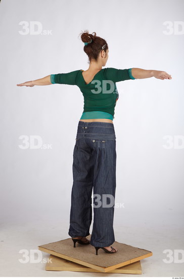 Whole Body Woman T poses Casual Average Studio photo references