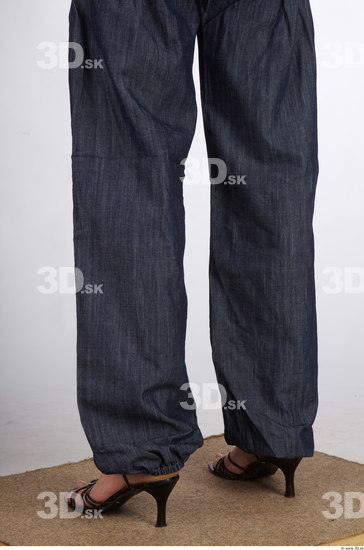 Calf Woman Casual Jeans Average Studio photo references