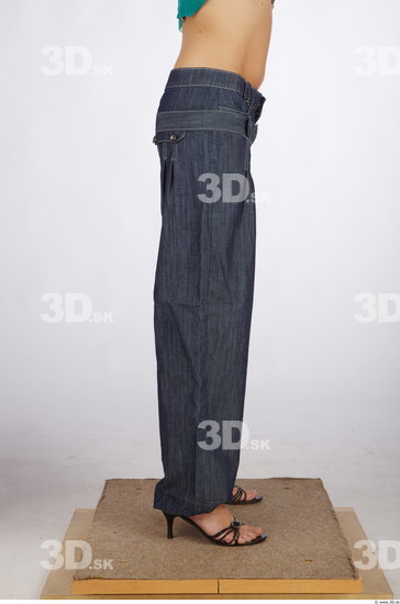 Leg Woman Casual Jeans Average Studio photo references