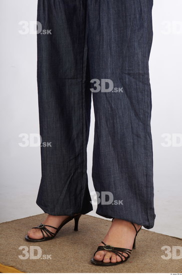 Calf Woman Casual Jeans Average Studio photo references