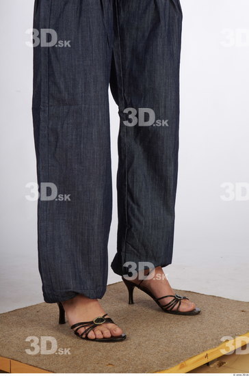 Calf Woman Casual Jeans Average Studio photo references