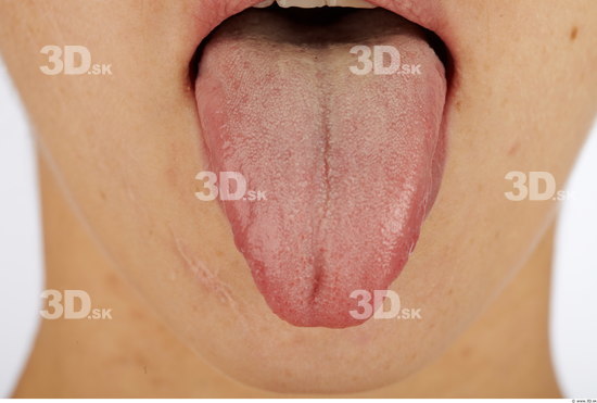 Tongue Woman Average Studio photo references