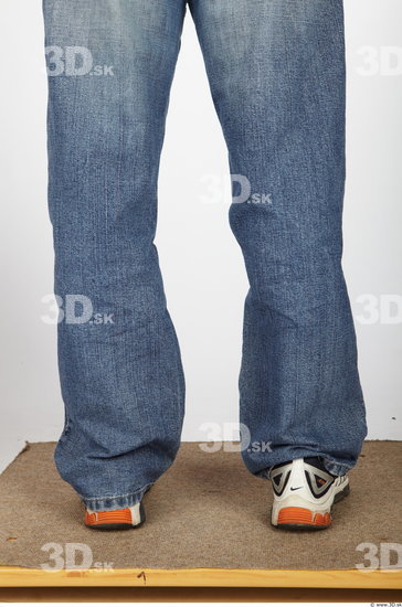 Calf Man Casual Jeans Average Studio photo references