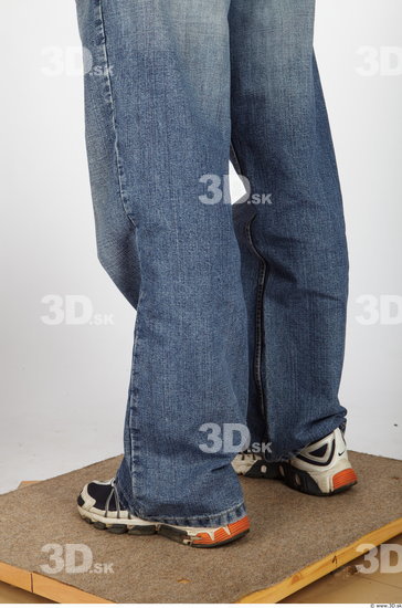 Calf Man Casual Jeans Average Studio photo references