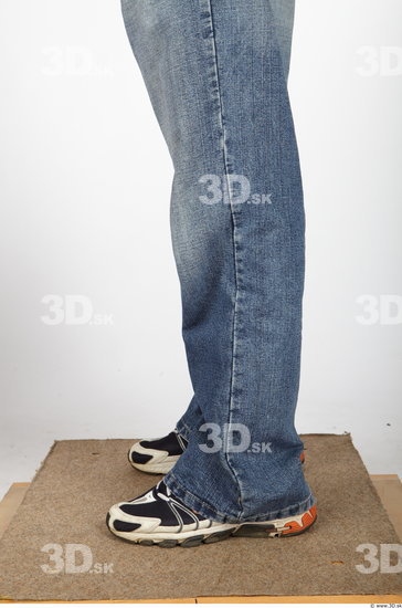 Calf Man Casual Jeans Average Studio photo references