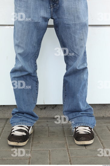 Leg Man Casual Jeans Average Bearded Street photo references