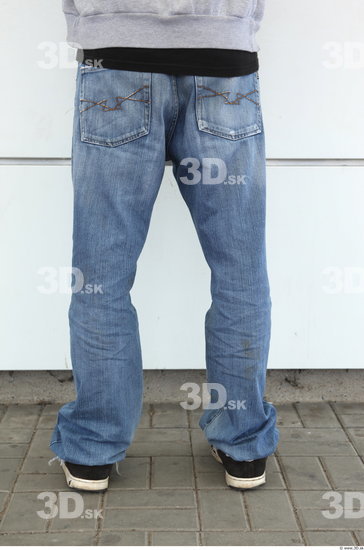 Leg Man Casual Jeans Average Bearded Street photo references