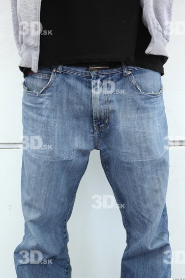 Thigh Man Casual Jeans Average Bearded Street photo references