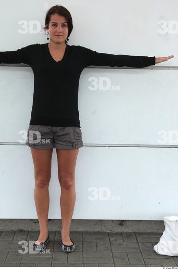 Whole Body Woman T poses Casual Average Street photo references