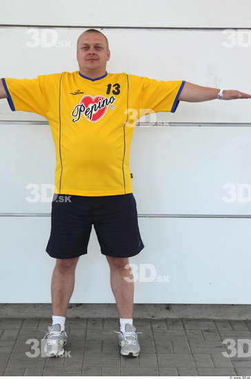Whole Body Man T poses Casual Average Overweight Street photo references