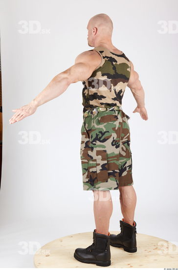 Whole Body Man Animation references Army Muscular Studio photo references
