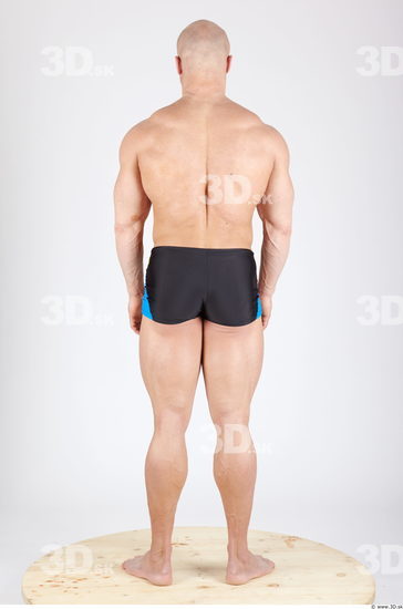 Whole Body Man Animation references Army Sports Swimsuit Muscular Studio photo references