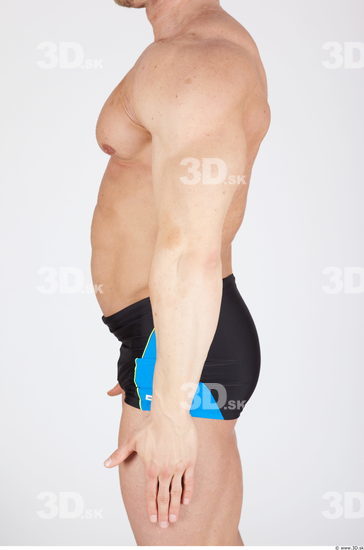 Arm Whole Body Man Army Sports Swimsuit Muscular Studio photo references