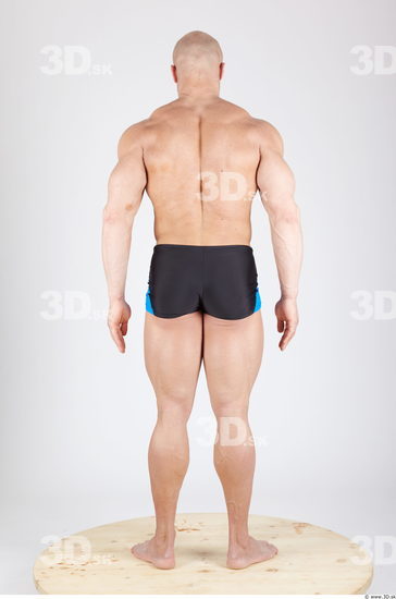 Whole Body Man Animation references Army Sports Swimsuit Muscular Studio photo references