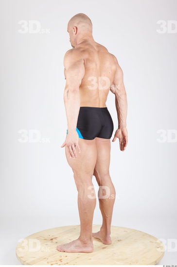 Whole Body Man Animation references Army Sports Swimsuit Muscular Studio photo references