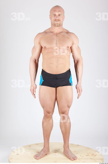 Whole Body Man Animation references Army Sports Swimsuit Muscular Studio photo references