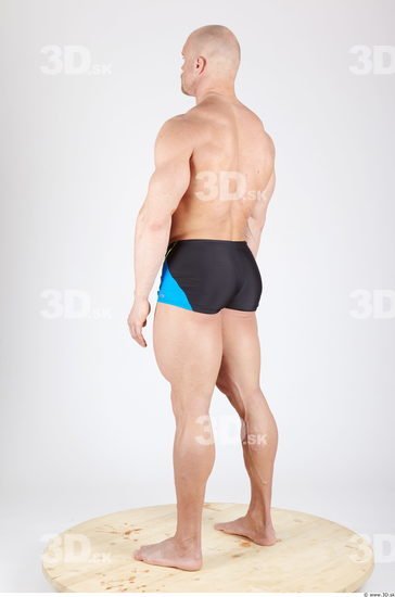 Whole Body Man Animation references Army Sports Swimsuit Muscular Studio photo references