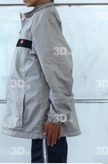 Arm Man Casual Windbreaker Average Street photo references