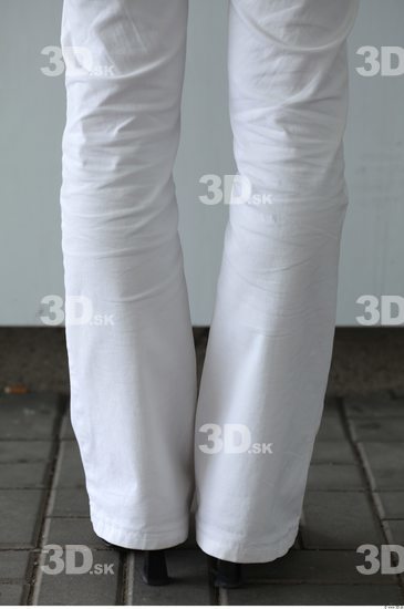 Calf Woman Casual Trousers Slim Street photo references