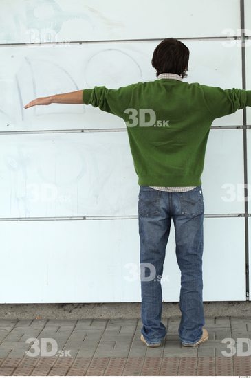 Whole Body Man T poses Casual Slim Street photo references