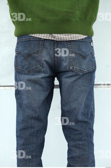 Thigh Man Casual Jeans Slim Street photo references