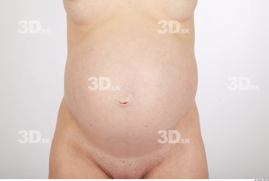 Woman White Nude Pregnant Studio photo references