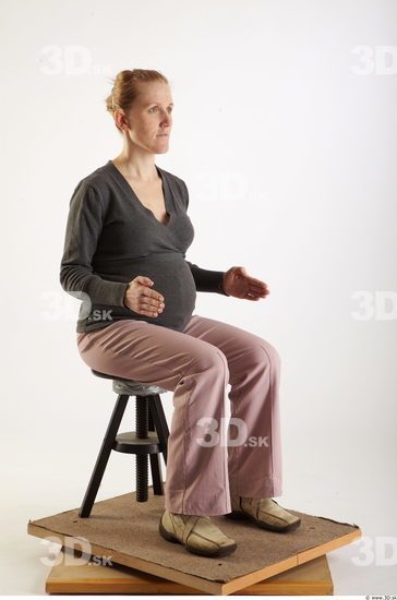 Woman White Pregnant Studio photo references