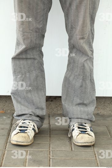 Calf Man Casual Trousers Average Street photo references