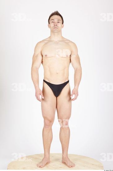 Whole Body Man Animation references Sports Swimsuit Muscular Studio photo references